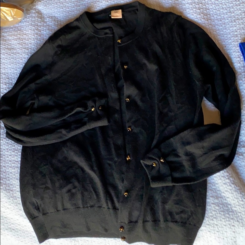 Black J. Crew Wool Cardigan